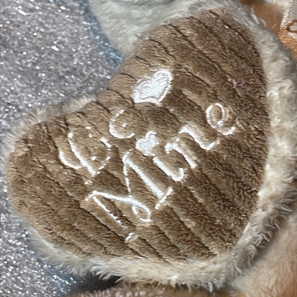 KellyToy Be Mine Puppy dog Seaterd Plush 10" Cream Beige Soft Heart Valentine - Picture 2 of 9